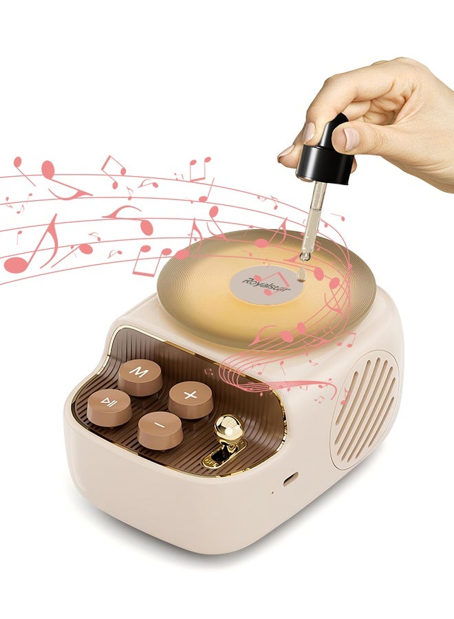 Royalstar Mini Oil Fragrance Diffuser Bluetooth Speaker Night Light,Portable Wireless  Small Retro Speaker Double Light Modes TF Card Support，for Home Decor Bedroom Living Room and Gift Giving - Image 1