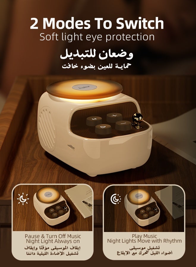 Royalstar Mini Oil Fragrance Diffuser Bluetooth Speaker Night Light,Portable Wireless  Small Retro Speaker Double Light Modes TF Card Support，for Home Decor Bedroom Living Room and Gift Giving - Image 3