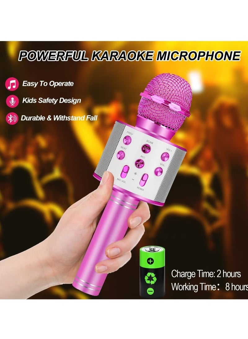 ألعاب ميكروفون كاريوكي للبنات من سن 3 إلى 16 عامًا للأطفال من سن 4 إلى 12 عامًا، أفضل هدايا عيد ميلاد ممتعة للمراهقين والبنات والأولاد من سن 5 إلى 11 عامًا، أرجواني - Image 2