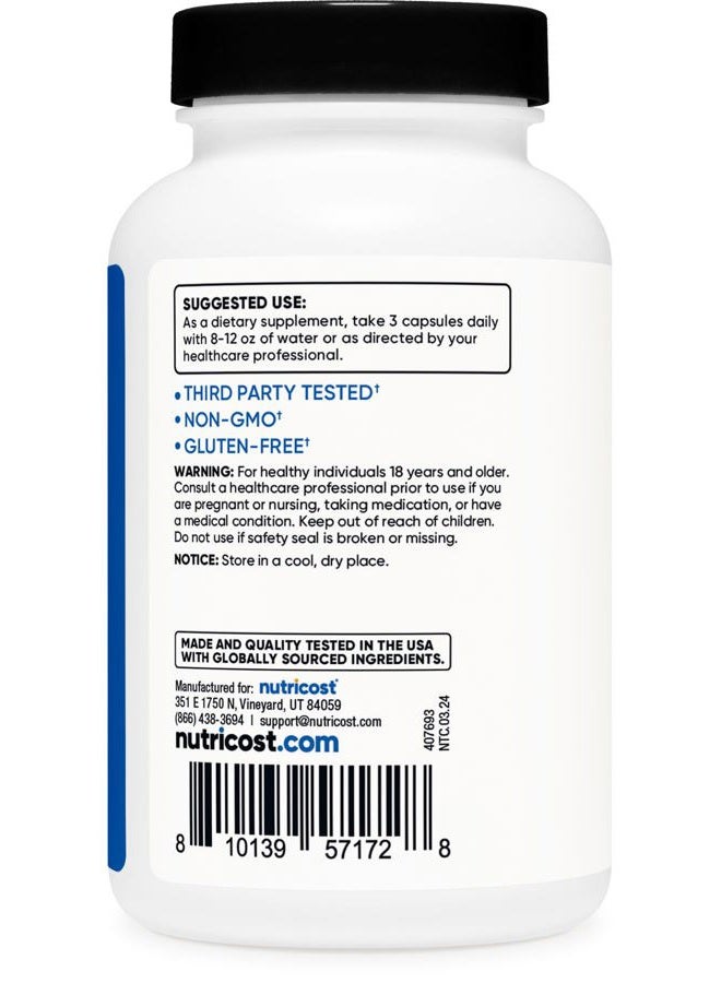 Nutricost myHMB Capsules 1,500MG Calcium HMB Per Serving, 120 Capsules, 40 Servings - Performance Line, Calcium B-hydroxy B-Methylbutyrate Monohydrate - Image 4