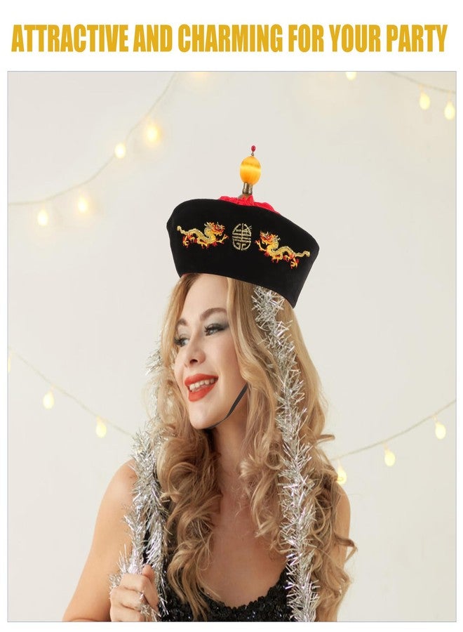 PACKOVE Chinese Royal Hat Chinese Emperor Hat Oriental Ancient Hanfu With Braids Ponytail For Party Cosplay Stage Performance - Image 5