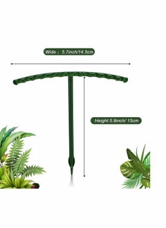 Generic Plant Support Garden Flower Support Stake Half Round Plant Support Ring Plastic Plant Cage Holder Flower Pot Climbing Trellis for Small Plant Flower Vegetable 10 PCS  - Image 1