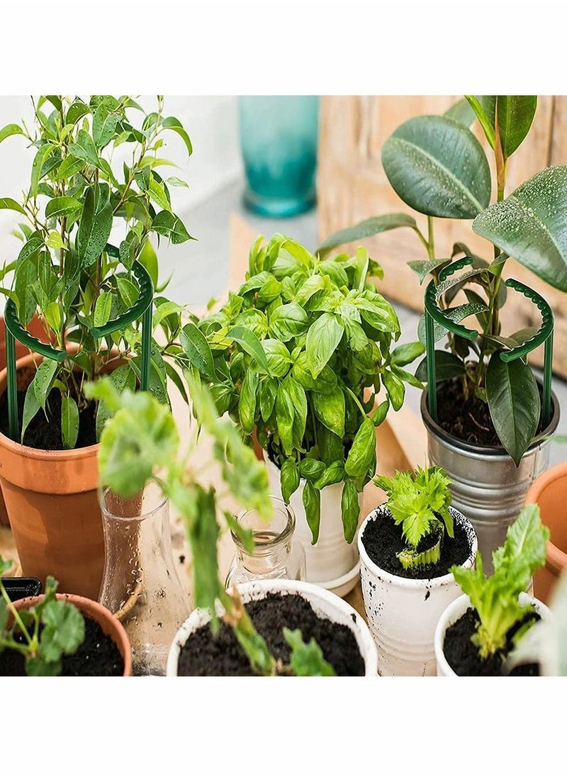 Generic Plant Support Garden Flower Support Stake Half Round Plant Support Ring Plastic Plant Cage Holder Flower Pot Climbing Trellis for Small Plant Flower Vegetable 10 PCS  - Image 4