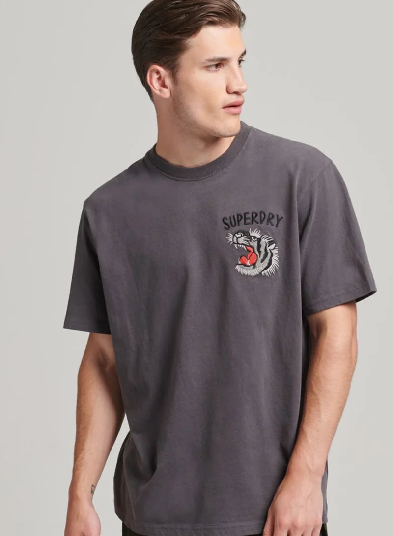 Superdry Tiger Print Crew Neck T-Shirt