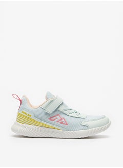 Girls Logo Print Sports Shoes with Hook and Loop Closure