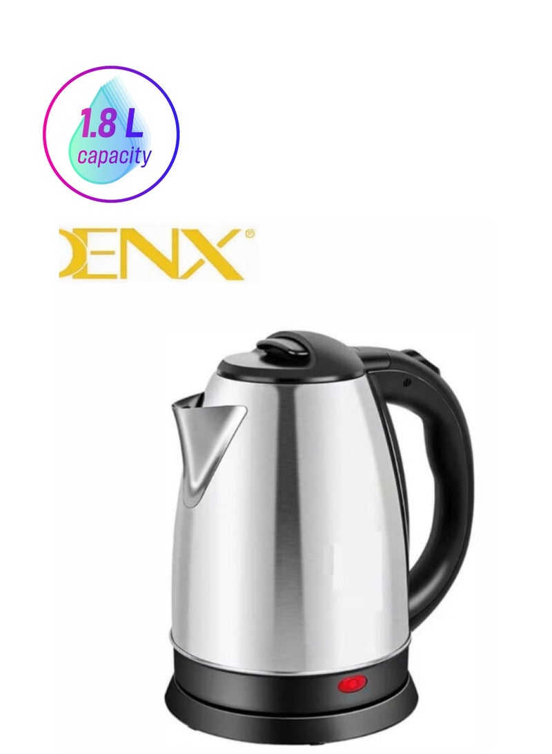 DENX Electric kettle capacity 1.8 liters1500 watts silver DX1774 - Image 1