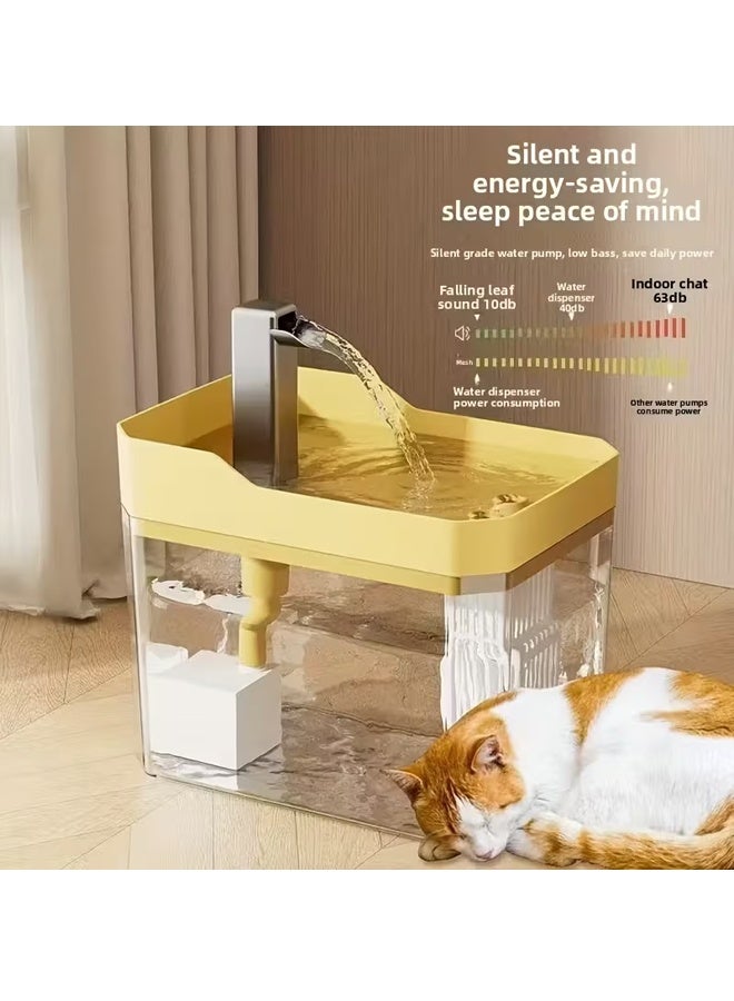 بيوينتي جديد 1.5L / 50oz كبيرة القدرة الحيوانات الأليفة موزع المياه ، القطة والحيوانات الأليفة موزع المياه / لعبة الحيوانات الأليفة ، USB Powered ، خالية من البطارية ، تشغيل هادئ / آمن وموثوق به / إمدادات المياه الدورية التلقائية ، هدايا العطلة المثالية ، الهدية المثالية لأصحاب الحيوانات الأليفة - Image 5
