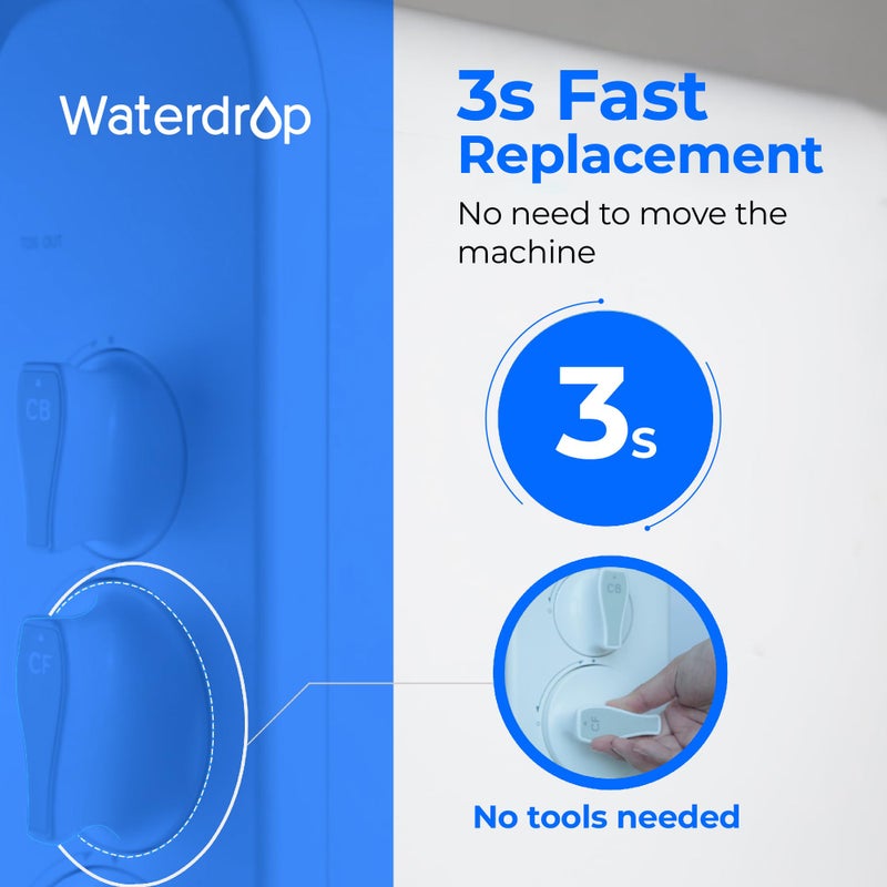 Waterdrop G3-N2RO Filter, Replacement for Waterdrop G3-W 400 GPD Reverse Osmosis System, Reduce PFAS, 2-year Lifetime - Image 4