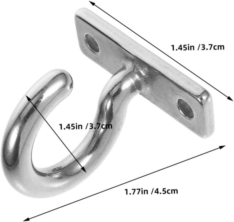 Heavy Duty Stainless Steel Ceiling Hooks With Mounting Plate For Hanging Plants Bird Feeders Wind Chimes - Image 3