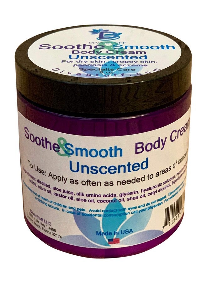 Diva Stuff Soothe And Smooth Extra Dry Skin Crepey Skin Eczema Psoriasis And Damaged Skin Cream Unscented 8Oz Jar - Image 1