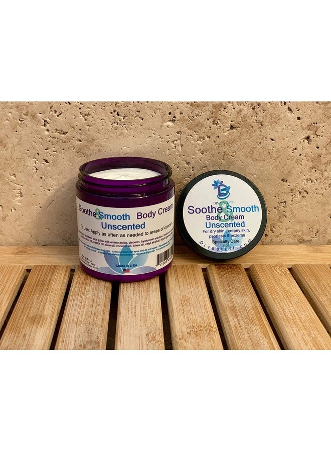 Diva Stuff Soothe And Smooth Extra Dry Skin Crepey Skin Eczema Psoriasis And Damaged Skin Cream Unscented 8Oz Jar - Image 2