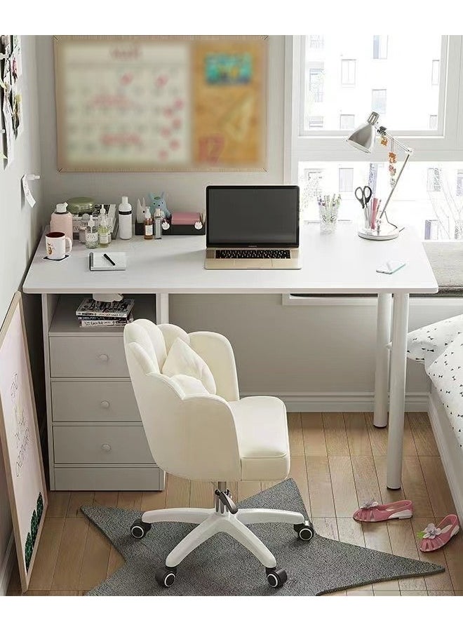 fashionhome - Modern Design Computer Desk Simple Rectangular Writing Study Table with Storage Drawers Workstation Table for Bedroom Home Office 120x48x73 cm - Image 1