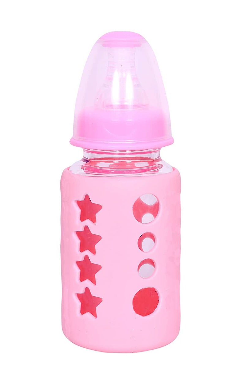 Alya The Cheeky Kidzz Anti-Slip Baby Feeding Bottle Heat Insulating Silicone Warmer Sleeve Holder Protection Slim Neck Bottles 4oz 5oz Feeder Cover for Newborns/Infants/Babies (Design 2002) - Image 4