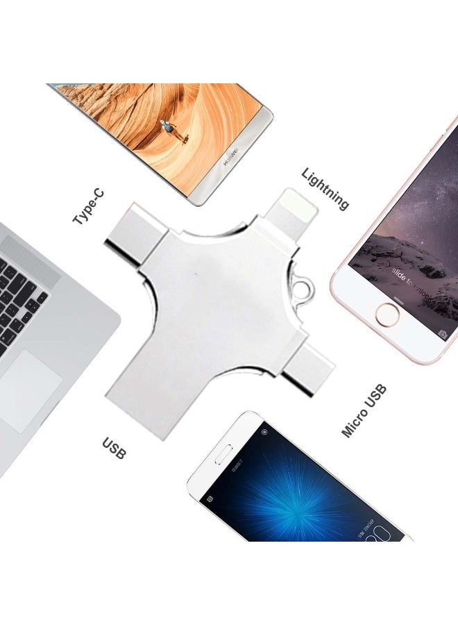 Flash Drive 256GB 4 in 1 USB 3.0 Thumb Drive for iPhone Android iPad Mac and Windows - Image 4