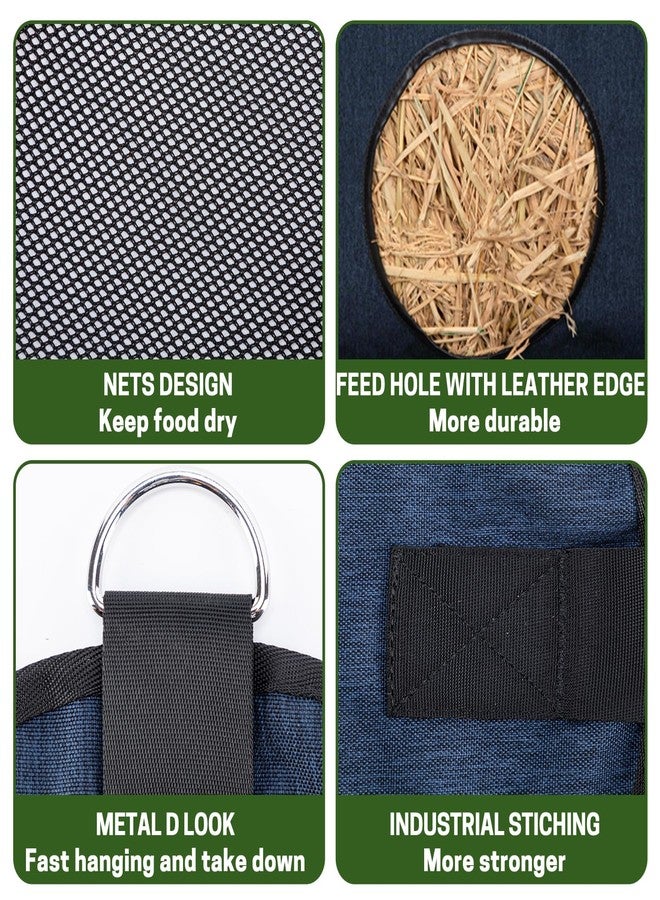 ZELARMAN 2 Pcs Hay Bags for Horse, Large Capacity Feeding Bag, Goat Hay Feeder, Hay Nets for Sheep, Open Feed Hole Hay Feeder for Slow Feeding - Image 3