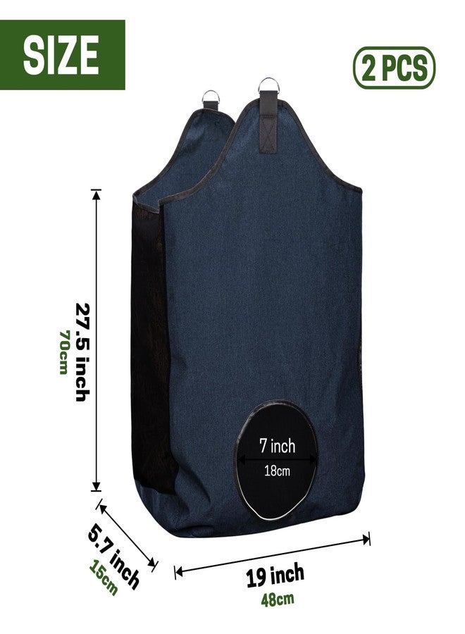 ZELARMAN 2 Pcs Hay Bags for Horse, Large Capacity Feeding Bag, Goat Hay Feeder, Hay Nets for Sheep, Open Feed Hole Hay Feeder for Slow Feeding - Image 2