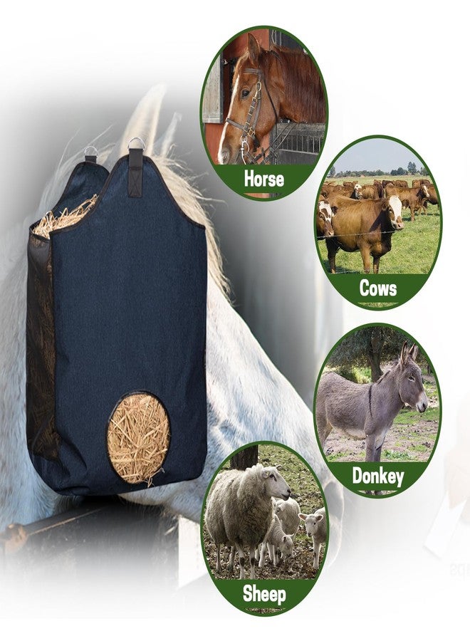 ZELARMAN 2 Pcs Hay Bags for Horse, Large Capacity Feeding Bag, Goat Hay Feeder, Hay Nets for Sheep, Open Feed Hole Hay Feeder for Slow Feeding - Image 4