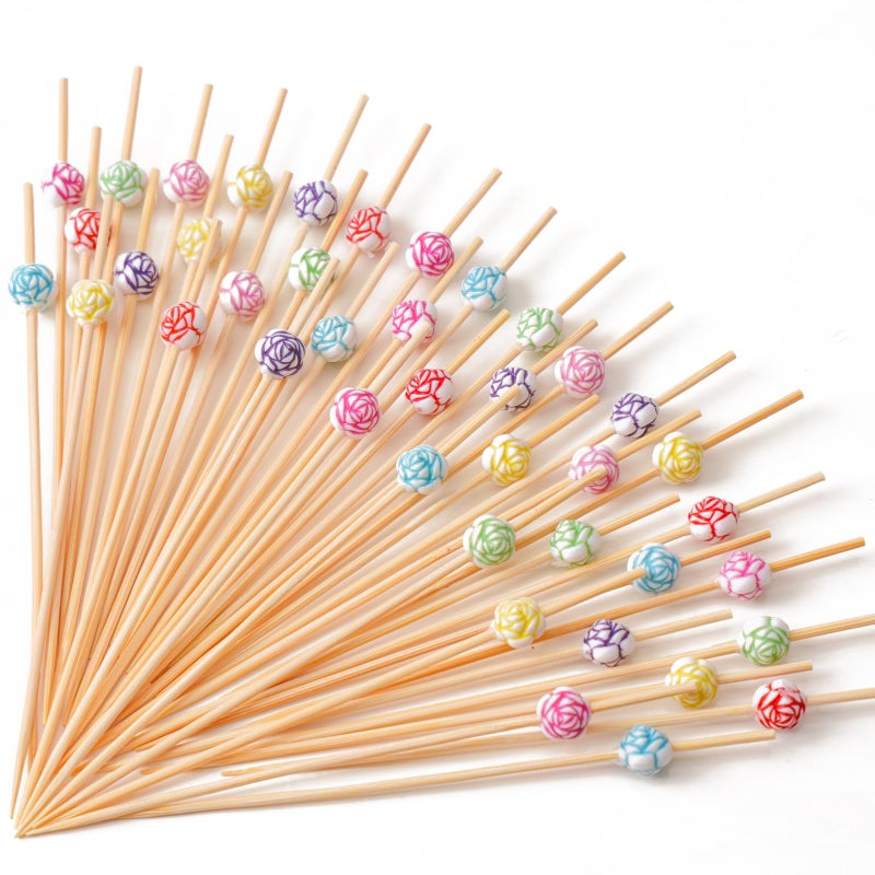 PuTwo Cocktail Picks Sicks for Sandwich Appetizer Decorative Drinks Picks100ct 47 in 100 Counts Colors may vary