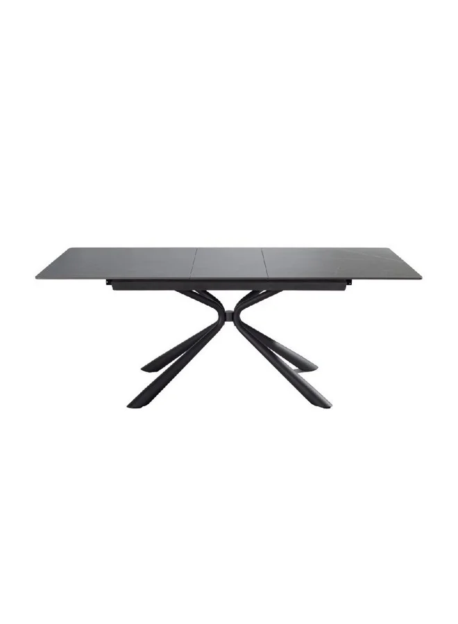 Micasa Elegant Design Chinese Ceramic Rectangular Extension Table Dark Grey 76 x 90 x 200 cm ET2129B-1621