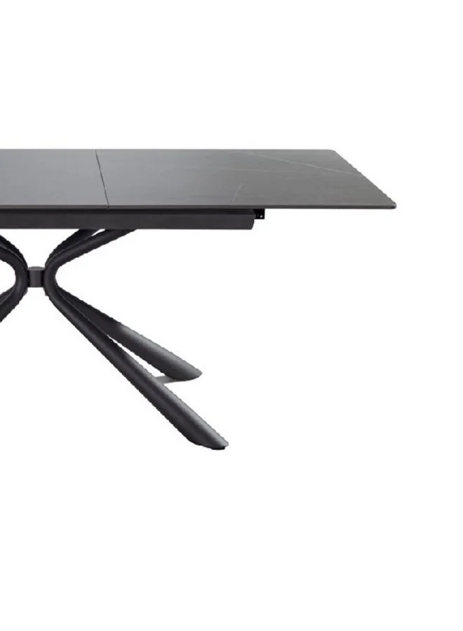 Micasa Elegant Design Chinese Ceramic Rectangular Extension Table Dark Grey 76 x 90 x 200 cm ET2129B-1621