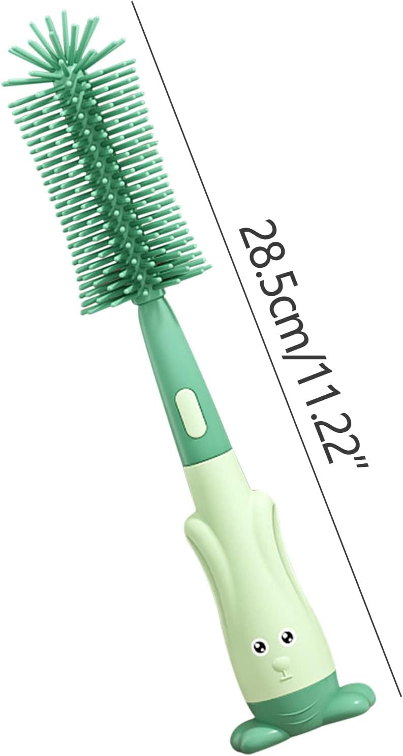 comfrt 3-in-1 Baby Bottle Brush Silicone Rotary Bottle Washing Brush Straw Brush Pacifier Brush Set Water Cup Cleaning Brush - Image 4