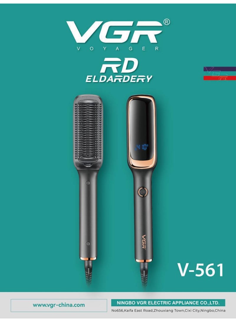 فرشاة فرد الشعر VGR‑561 – سيراميك بخمسة عشر إعدادًا حرارة (10 درجات) وتصميم آمن وسلك دوار