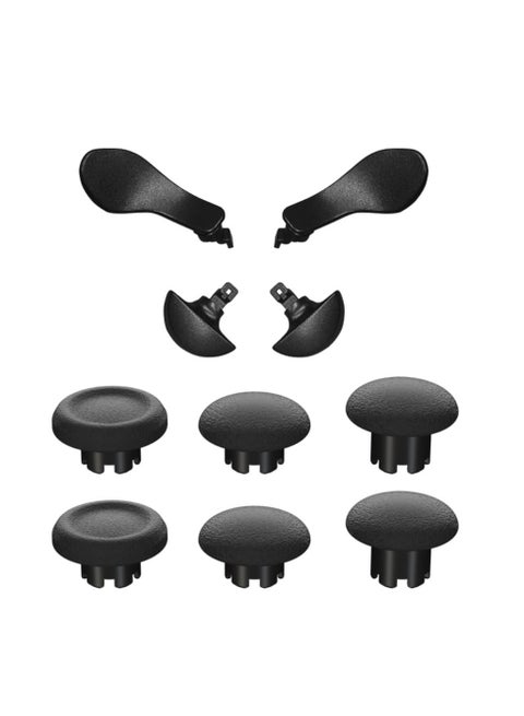 Replacement Joystick for PS5 Edge Controller, 6 Thumb Sticks and 4 Rear Paddles Metal Trigger Buttons, Accessories for PS5 Edge Controller, Black