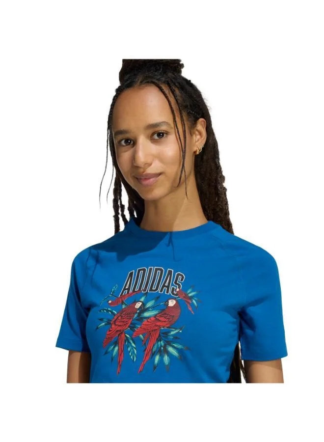 Adidas ADIDAS x FARM RIO GRAPHIC T-SHIRT CROPPED