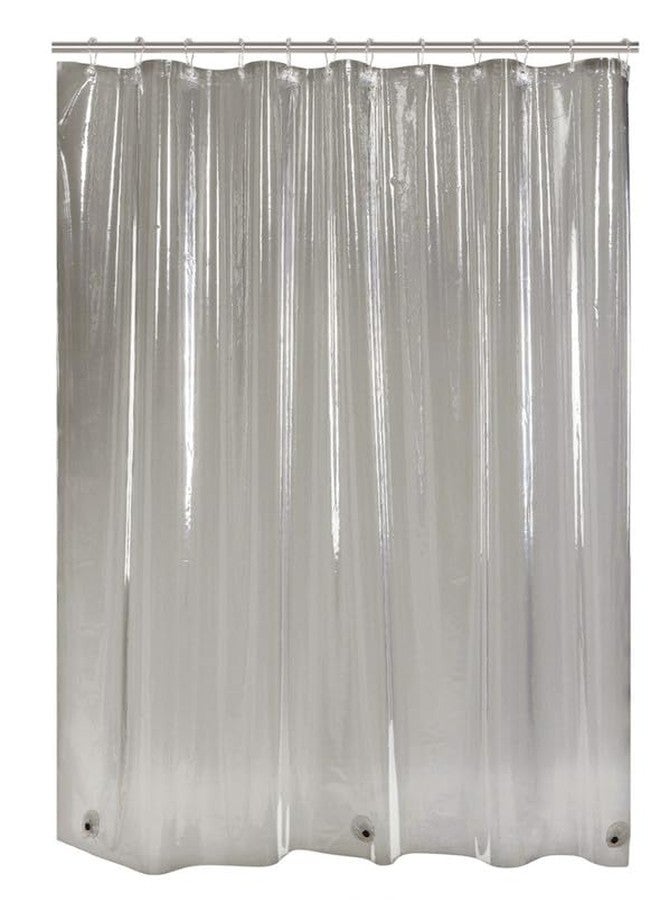 AmazerBath Extra Long Shower Curtain Liner, Clear Black Shower Liner 84 Inches Long, 72x84 Plastic Shower Curtain Liners, Cute Tall Shower Liner, PEVA Bathroom Shower Curtain Liners & 3 Magnets - Image 4