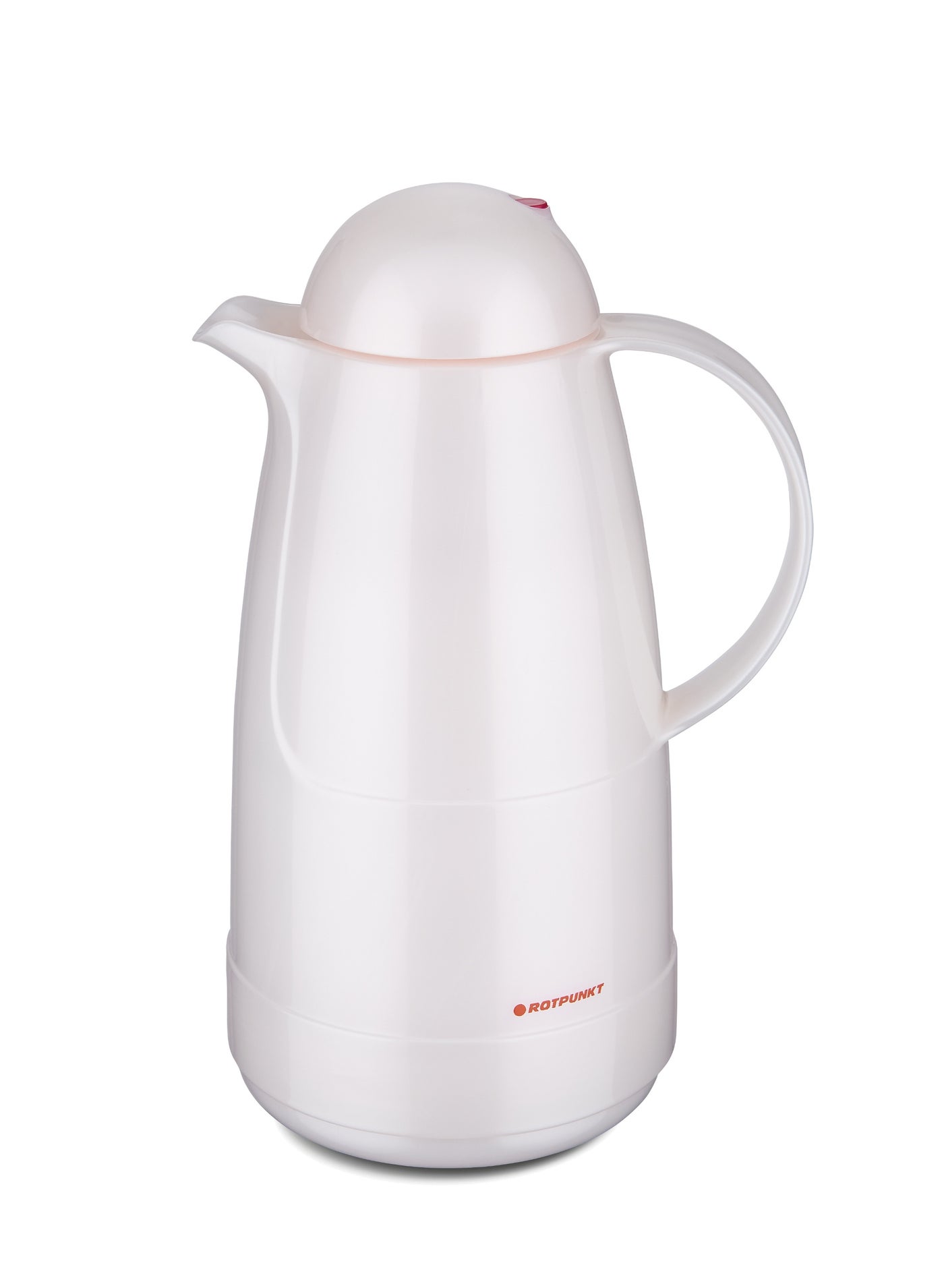 ROTPUNKT Vacuum Handy Pot 1.5L Model 215, Insulated Thermal Carafe, German Made Coffee & Tea Pot, RWE White Metallic