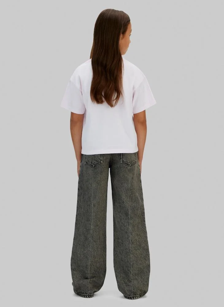 Calvin Klein Jeans Youth logo Crew Neck T-Shirt