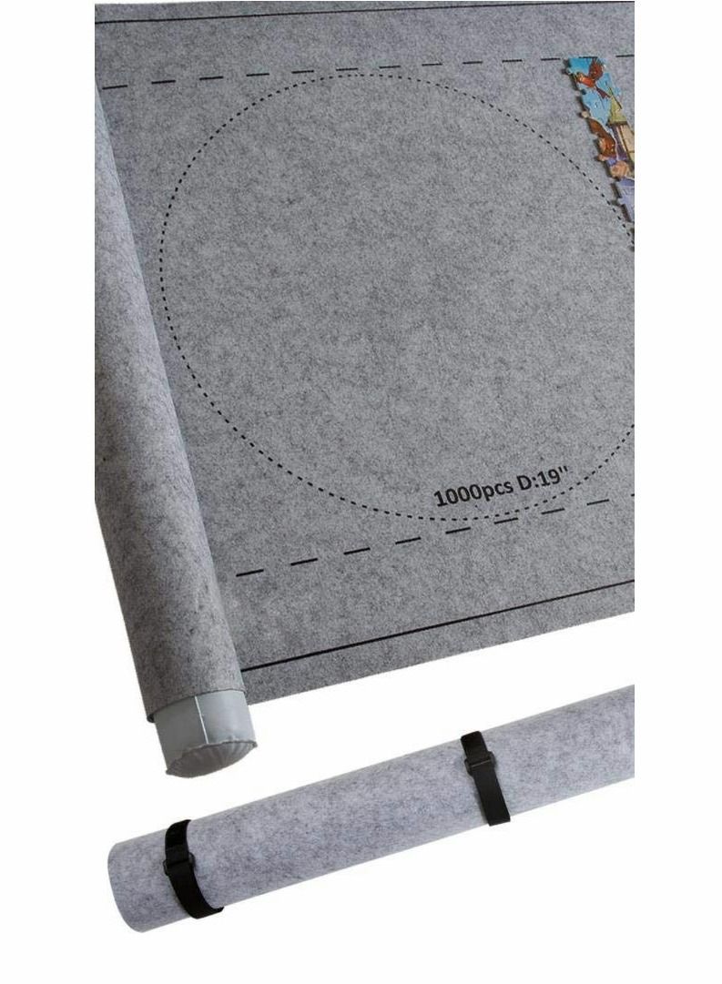 Puzzle Roll Jigsaw Storage Felt Mat, Mat Store For Up to 1500 Pieces Puzzles Travel bag - Image 3