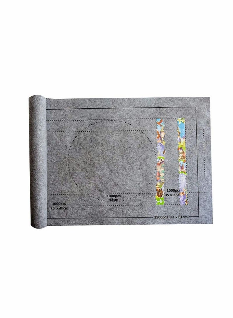 Puzzle Roll Jigsaw Storage Felt Mat, Mat Store For Up to 1500 Pieces Puzzles Travel bag - Image 2