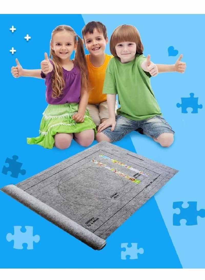 Puzzle Roll Jigsaw Storage Felt Mat, Mat Store For Up to 1500 Pieces Puzzles Travel bag - Image 5