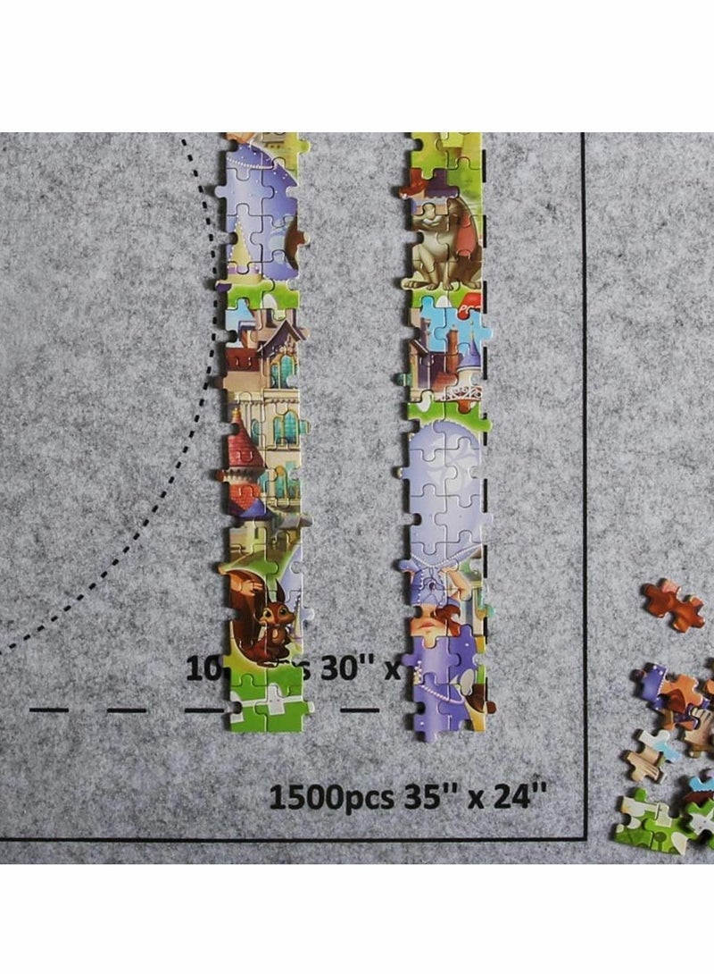 Puzzle Roll Jigsaw Storage Felt Mat, Mat Store For Up to 1500 Pieces Puzzles Travel bag - Image 4