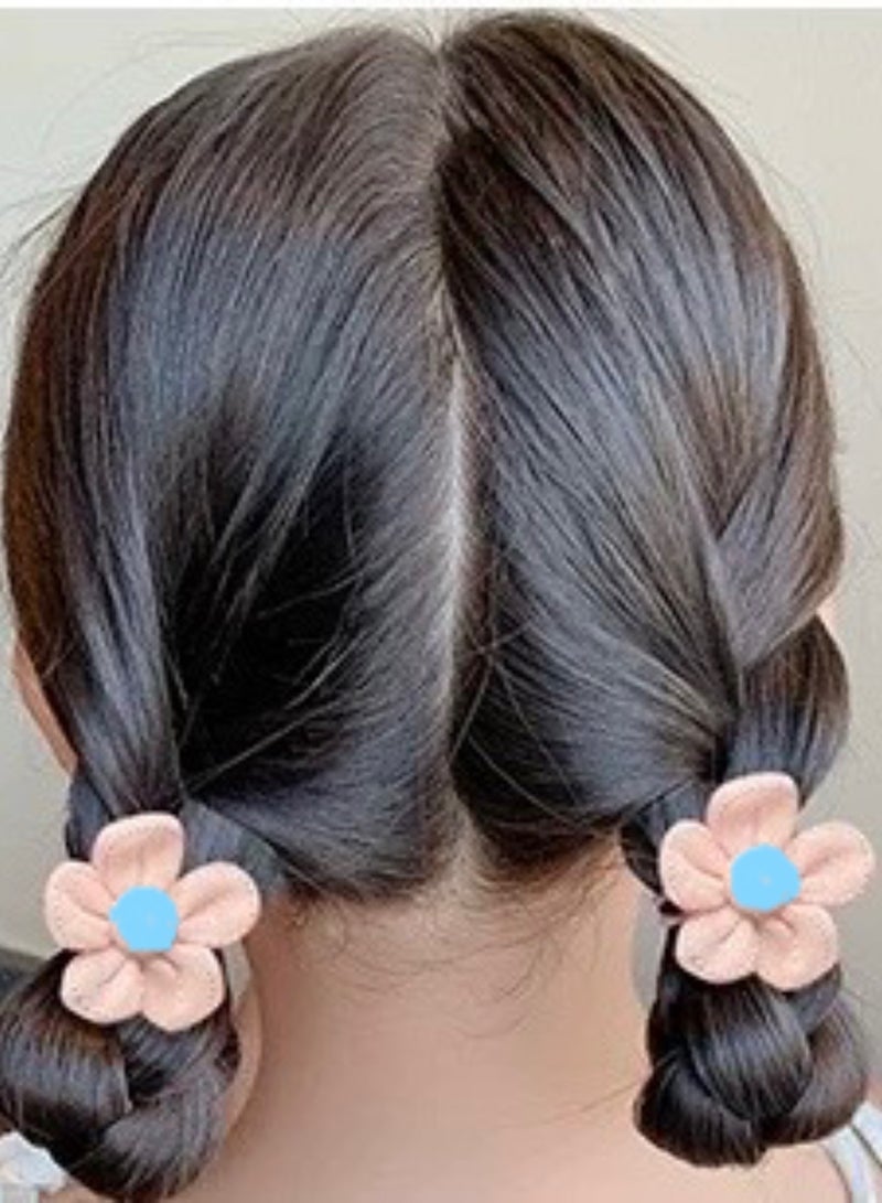 فرقة مطاطية أطفال Pink Binle Belle Girl لا تلحق الضرر بالشعر ، ولديها مرونة جيدة ، ومجموعة من 18 قطعة - Image 3