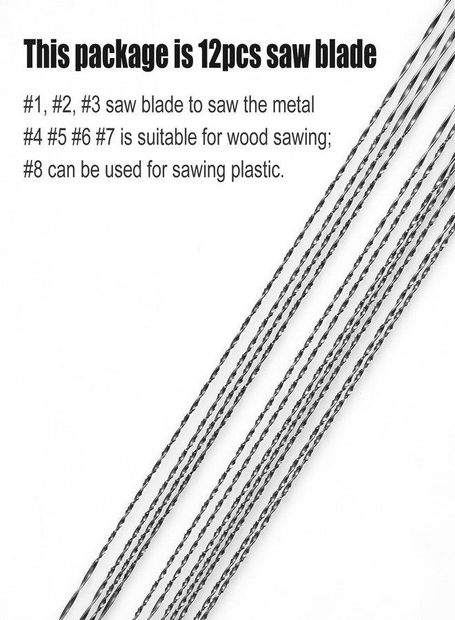 WAONIQ Metal Cutting Scroll Saw Blades, 12 Pcs Pinless Spiral Teeth, 5 Inch for Wood, Plastic & Metal (#8) - Image 2
