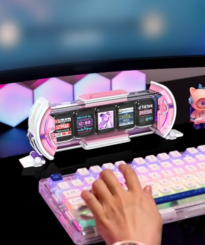 Divoom ساعة ديفوم تايمز غيت الرقمية - تحكم عبر التطبيق الذكي، اتصال واي فاي، شاشة LED RGB، لوحة تحكم قابلة للتخصيص وفن بكسل لتزيين غرفة الألعاب والمكتب (وردي) - Image 3