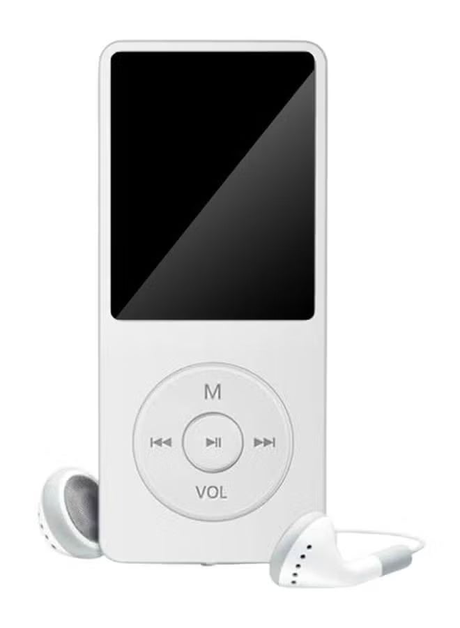 Egolav Bluetooth MP3 player with 64GB memory card, 1.8 inch display, built-in speakers, support for FM radio, recording, e-book compatible. Sports running special gifts friends/classmates/birthday gifts portable media player (white) - Image 2