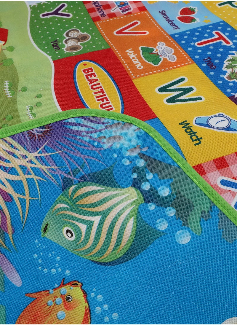 BABY PLUS - Baby Play Mat With Alphabet And Number Design - 120x180x0.5 cm - Image 1