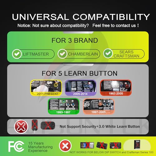 Avisontek Wireless Universal Keypad Remote for LiftMaster Garage Door Opener, 878Max 893Max [3 Year Warranty] - Image 2