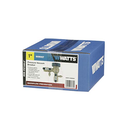 Watts 800M4-QT Anti-Siphon Pressure Vacuum Breaker Quarter Turn Shutoff, Tee Handles, 1 Inch, Bronze - Image 3