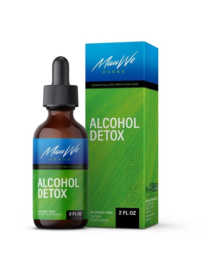 MAUWE HERBS Alcohol Cleanse Tincture - Zero Alcohol Formula - Liver Aid Supplement Blend with Milk Thistle Seed, St. John's Wort, Passionflower, Dandelion, Chanca Piedra, Hawthorn Berry - 2 fl. oz - Image 1