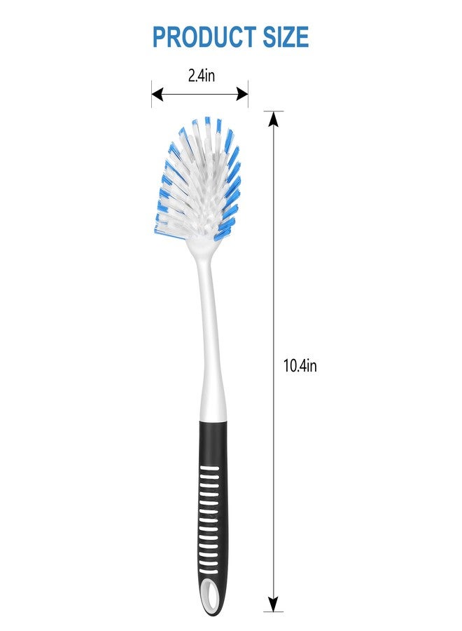 SetSail Dish Brush with Handle, 2 Pack Stiff Bristles Dish Scrubber with Built-in Scraper Dish Scrub Brushes for Cleaning Dishes, Pots and Pans, Kitchen Sink - Image 2