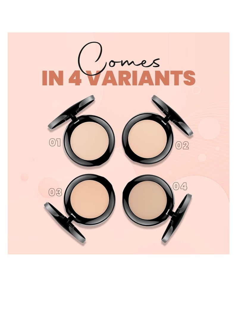 مارس ووندر 2 في 1 مضغوطة مع مرآة وبودرة منفوخة للزيت والتحكم في العرق، بودرة مضغوطة تدوم طويلاً، 16 جرام، لون 03 - Image 5