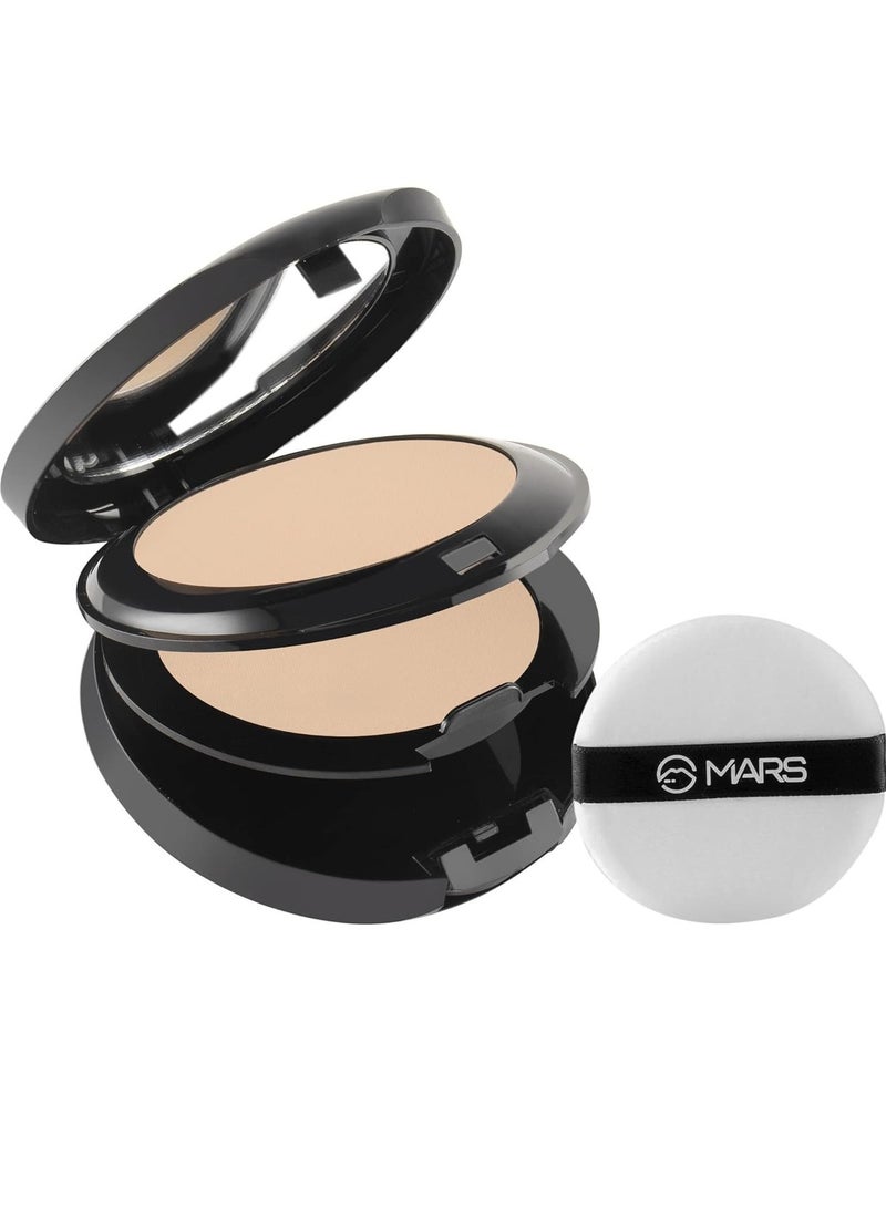 مارس ووندر 2 في 1 مضغوطة مع مرآة وبودرة منفوخة للزيت والتحكم في العرق، بودرة مضغوطة تدوم طويلاً، 16 جرام، لون 03 - Image 1