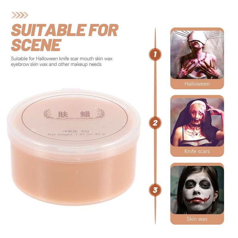 Modeling Skin Wax, Fake Scar Makeup Wax for Halloween, Costume Makeup, 40g - Image 4