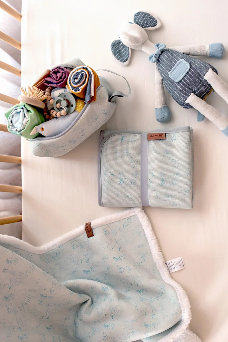 Hamur Zippered Dirty Clean Wet Dry Baby Laundry Clothes Multi-Purpose Make-Up Bag Solid Green