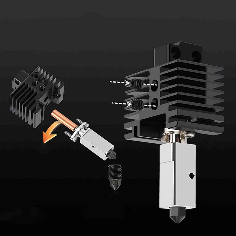 Hardened Steel Nozzle Hotend Kit With Cooling Fan For P1P P1S 3D Printer - Image 5