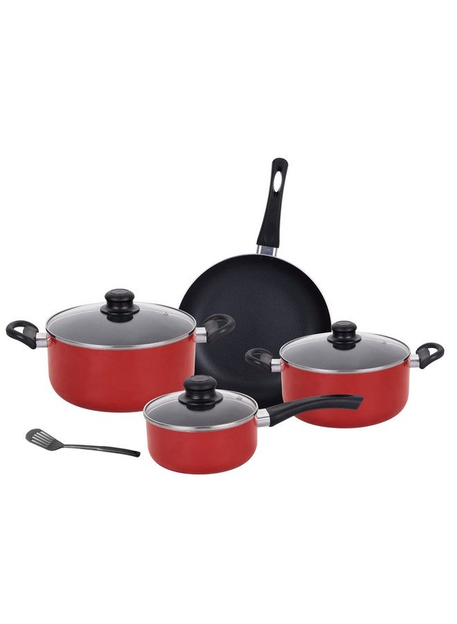 PARFAIT 8-Piece Premium Quality Cookware Set Red and Black 28 x 14.5 x 53.5 cm HS-6008-01R